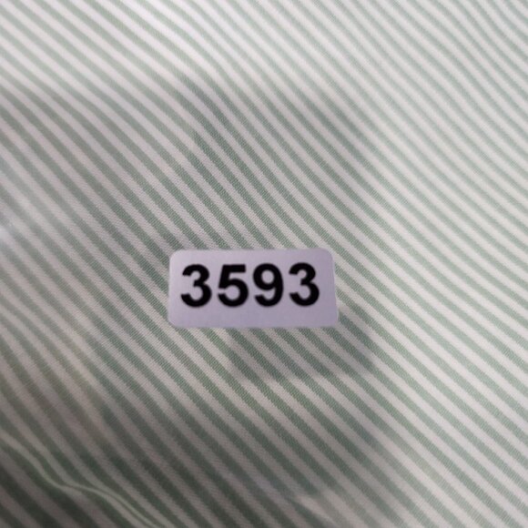 Mens Izod Shirt White & Green Striped Long Sleeve Button Down Size Large - Picture 12 of 12